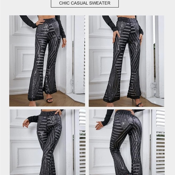Sequin Palazzo Pants - Picture 3 of 4